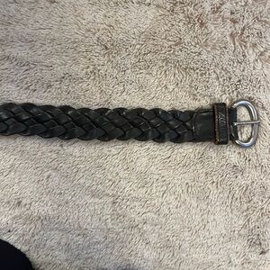 Black braided leather belt from American Eagle.
